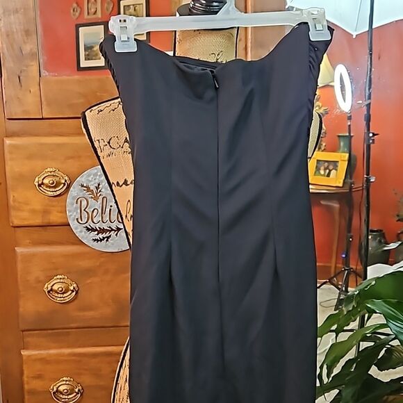 Cache Strapless Black Midi Cocktail dress size 4 - Picture 7 of 13